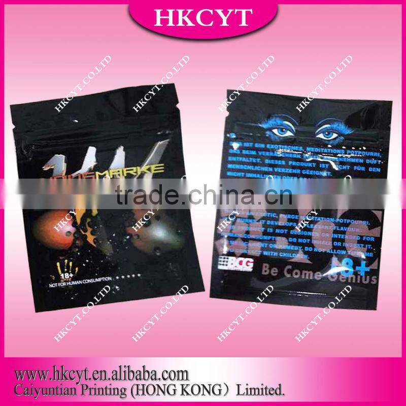 Darkness 1g 2g 3g 5g 4 flavoursherbal incense bag/Aluminum foil zipper bag