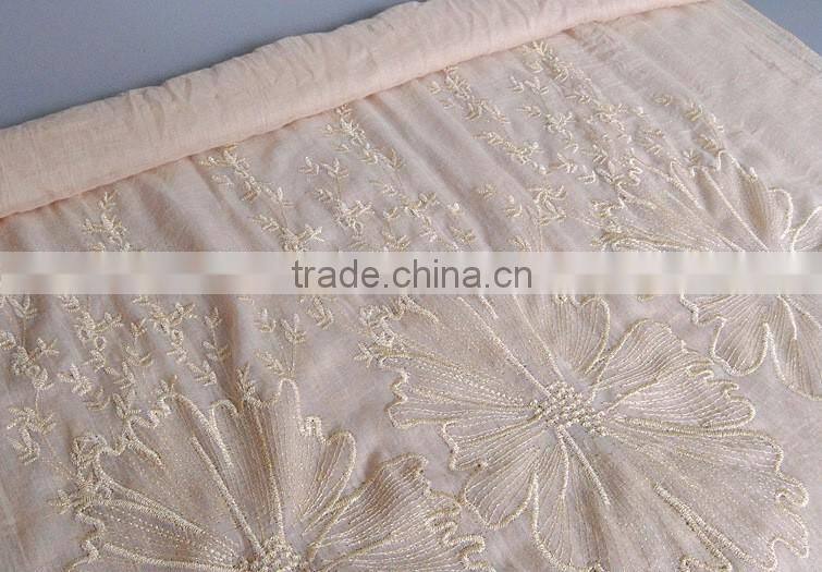 Latest Design Spring Korean Fashion Embroidery Floral Shawl Women Scarf