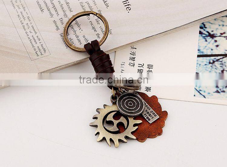 2015 Yiwu Factory Direct Sale Punk Shaped New Design Keychain with Metal Pendant