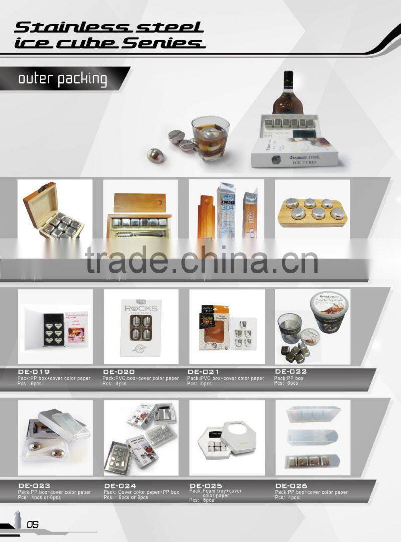 Free sample! Stainless Steel Ice Cube for All Kind of Drink , Whiskey Stones