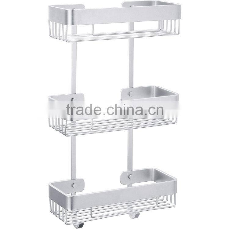 (New style)Aluminum double basket shelf with hook