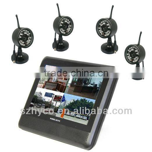 7 inch monitor wireless dvr kits cctv camera system