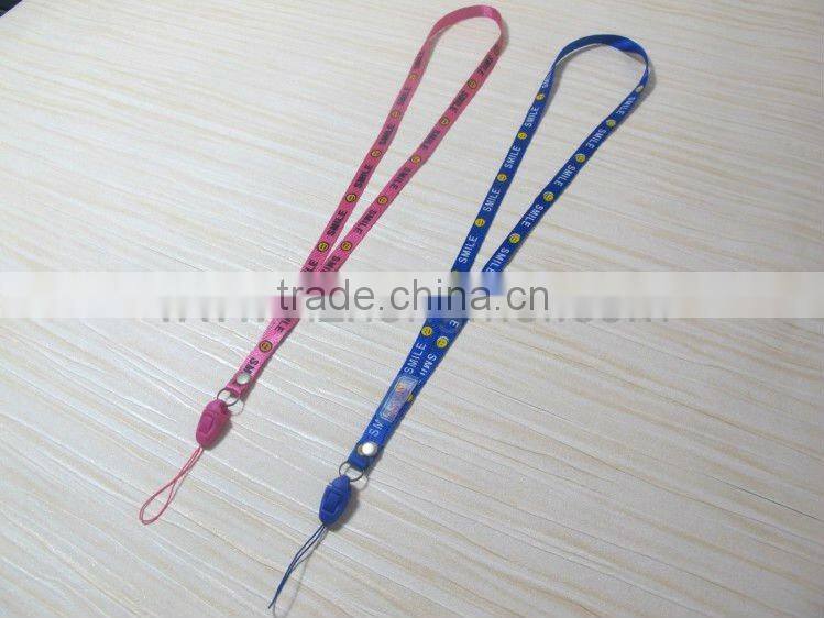 Polyester lanyard with smile