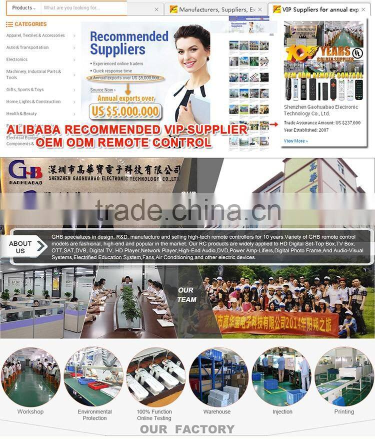 Factory price HD TV Remote Controller HD Player STB Universal Remote Control