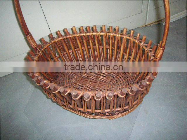2013 new product oval brown willow basket with handle