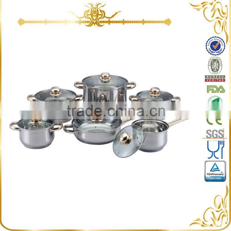 Golden plating handle and know cookware set MSF-3937