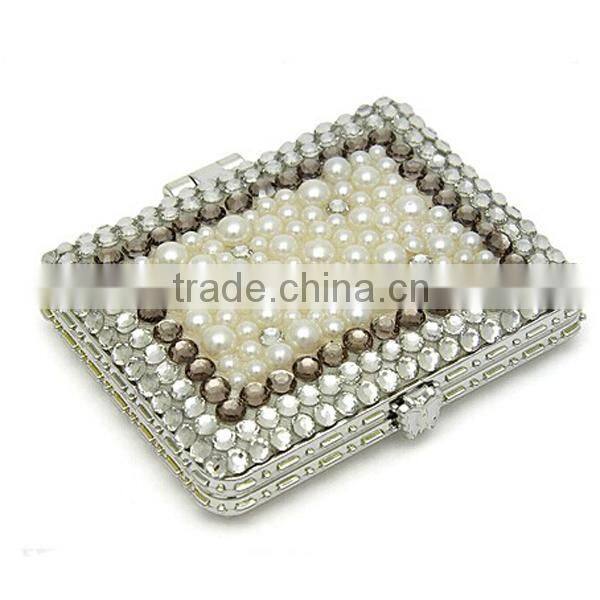 Rhinestone pearl shine pocket mirror cosmetic mirror compact mirror