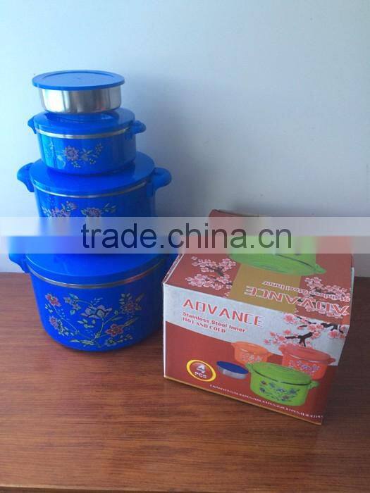 2011 plastic stainless steel thermal hot casserole