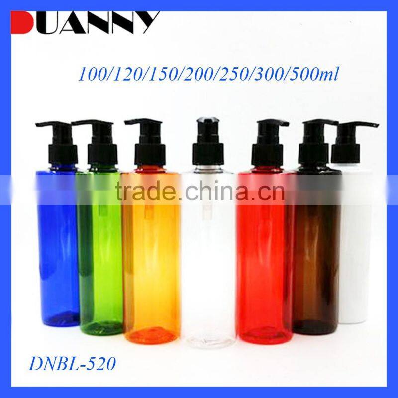 EMPTY 250ML 500ML ROUND PET PLASTIC SHAMPOO BOTTLE WITH PUMP