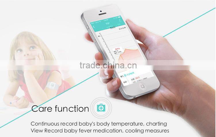 Wearable smart bluetooth 4.0 kid temperature monitor baby thermometer
