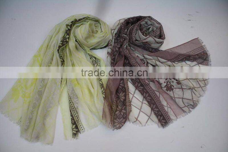 fashionable long lady's scarf factory fashion print cotton scarf wholesale
