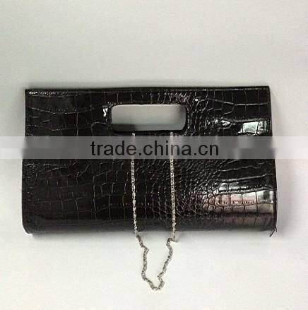 fasion croco leather purse mighty women metal chain sexy purse bags