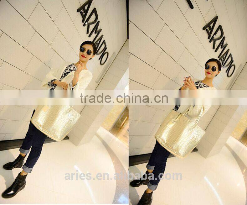 new 2015 Selling Women PU Leather Handbag,Tote Shoulder Bags large capacity PU weave bags fashion design