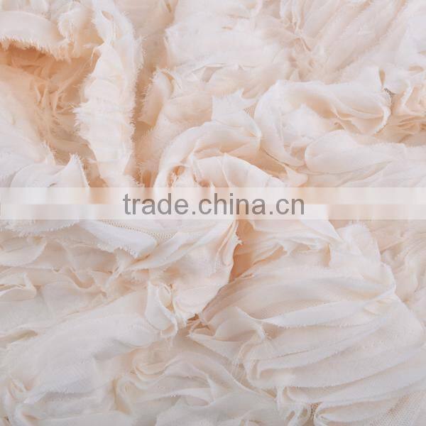 hot sale chiffon ribbon embroidery lace embroidery fabric