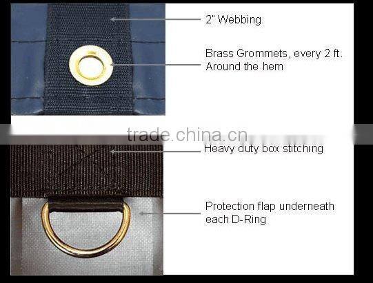 18 oz Black Vinyl Coated Polyester Lumber Tarps