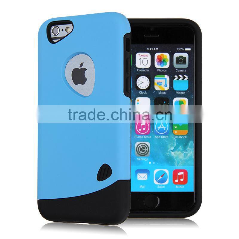 Wholesale 2 in 1 hybrid PC and TPU combo case for iPhone 6 plus 5.5 inch