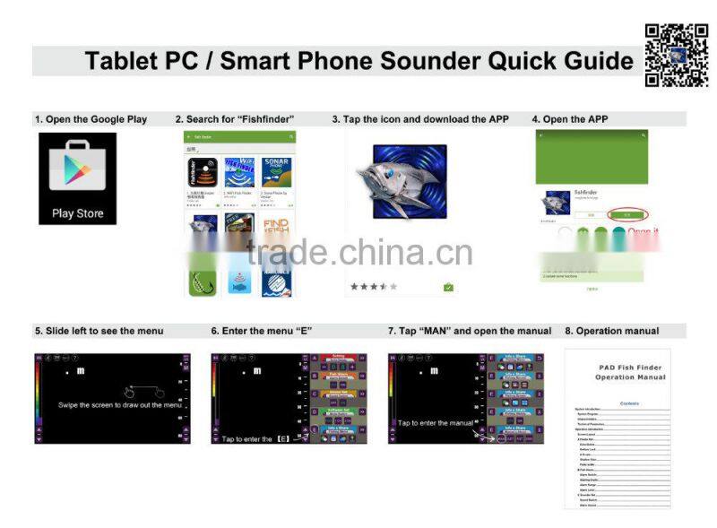 Pad Echo Sounder Fish Finder with simple- touch operation