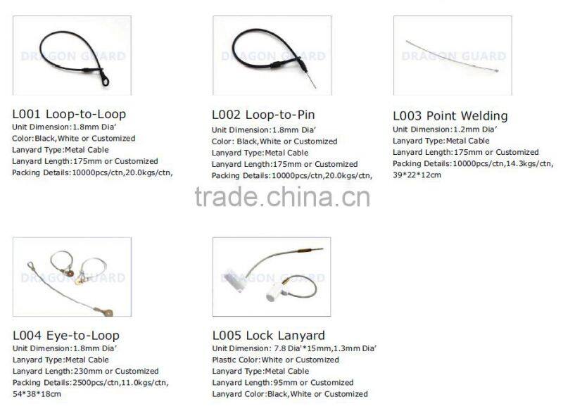 High Quality L001 Security Retail Anti-Theft Lanyard With Loop