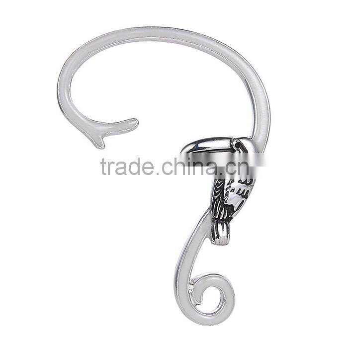 Fashion woodpecker charm ear cuff fancy design earring with a bird