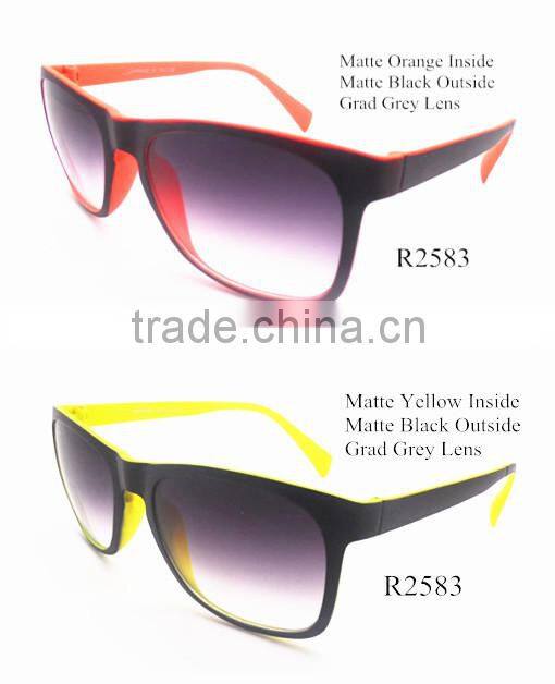 2015 Simple Hot Selling Colorful Squared Sunglasses Covering Film/With Two Colors