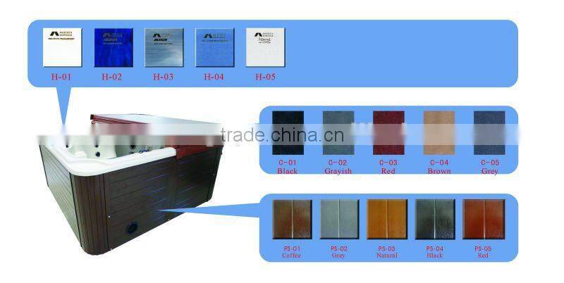 2016 New Design outdoor Portable Corner Acrylic ABS Whirlpool Bathtub& Hot Tub