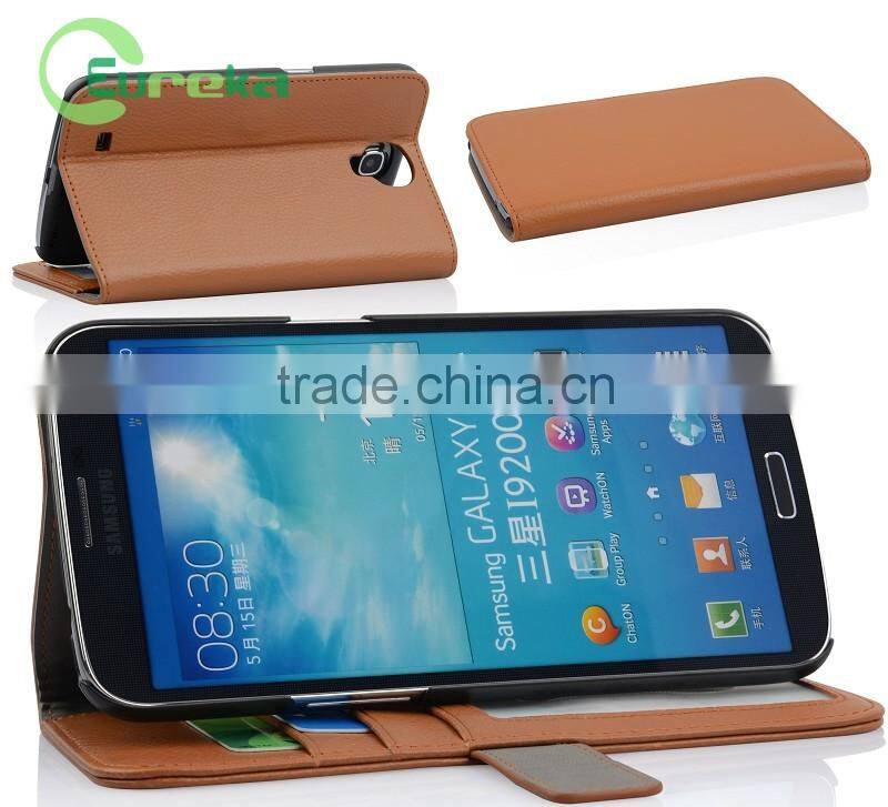 High quality book style soft pu leather cover for Samsung I9200