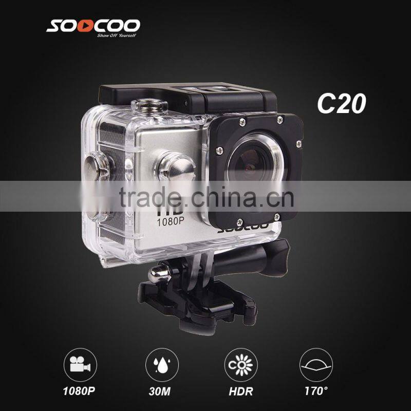 SOOCOO C20 Waterproof 2.0 Inch HD LCD Screen Sports Action Video Camera 1080P Full-HD