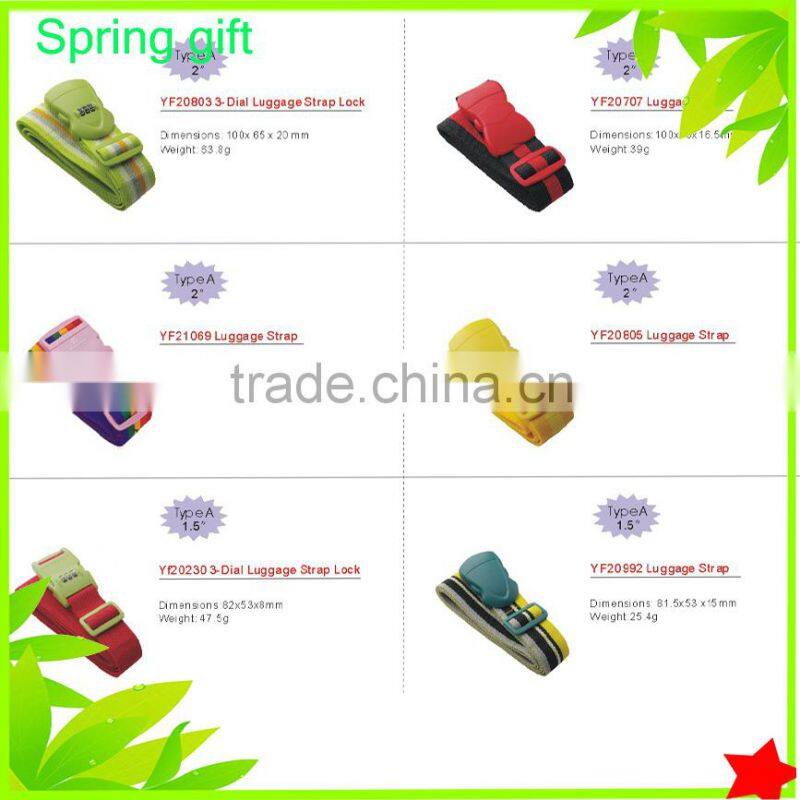 High quality diggtal tsa lock / America TSA ribbon lock luggage belt strap packaged with plastic TSA319C customs lock