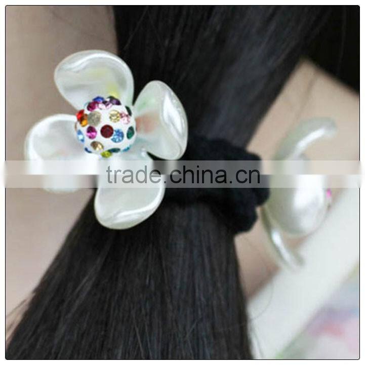 Flower Hair Tie Elastic Hair Bands,elastic band hair extensions