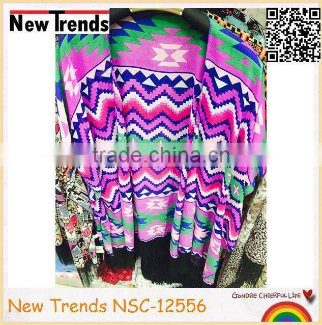 Zebra printing shawl kimono