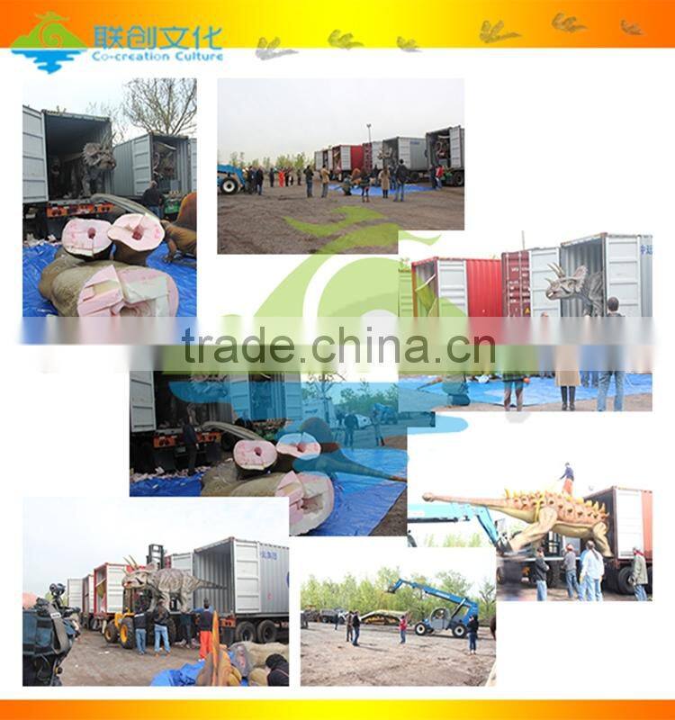 Amusement park robotic dinosaur model