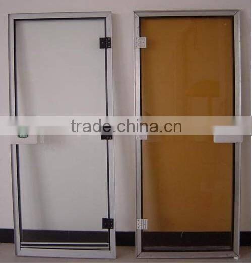 Bath room glass doors with aluminium frame for steam sauna 1860*760/670mm glass door for steam room