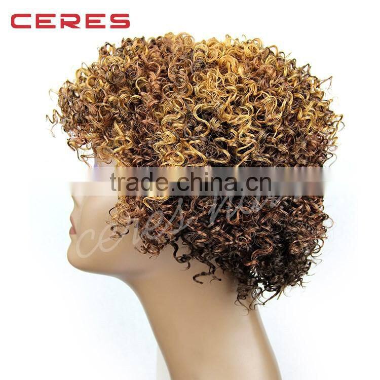 Hot sales top quality brazilian afro kinky curly human hair lace front wig on sale