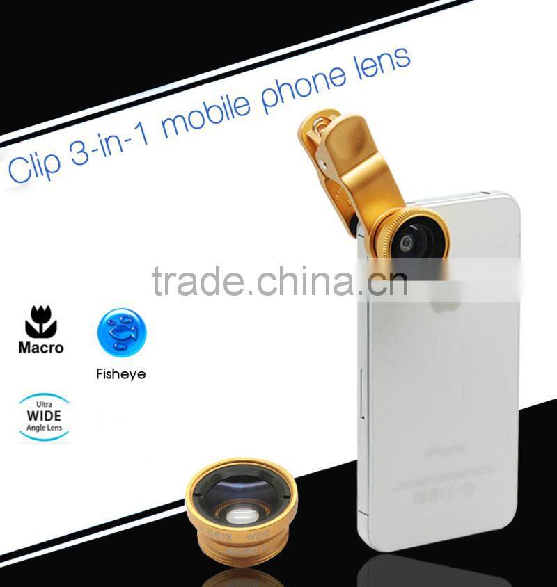 Hot Selling 0.4x Super Wide Angle Lens 10x Macro Lens for iphone 6 6 plus Samsung