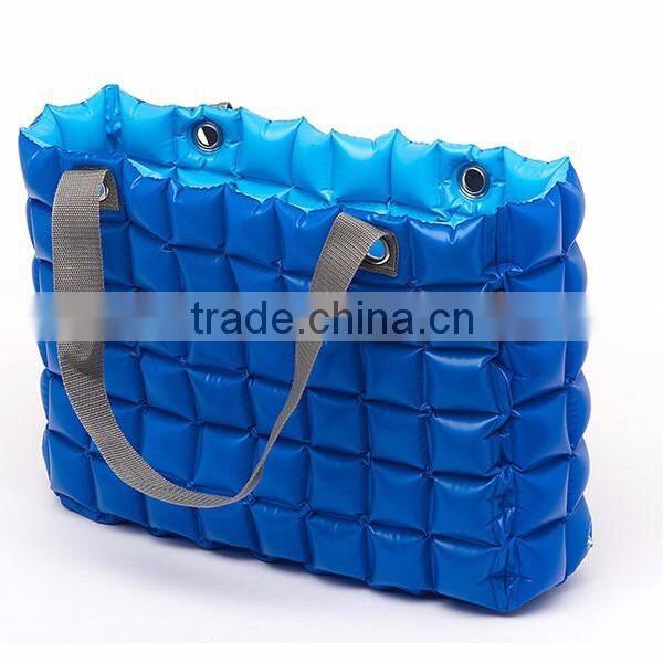 Rose/White inflatable bubble tote bag for beach