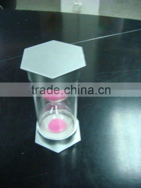cute handicrafts crystal glass solid sand clocks