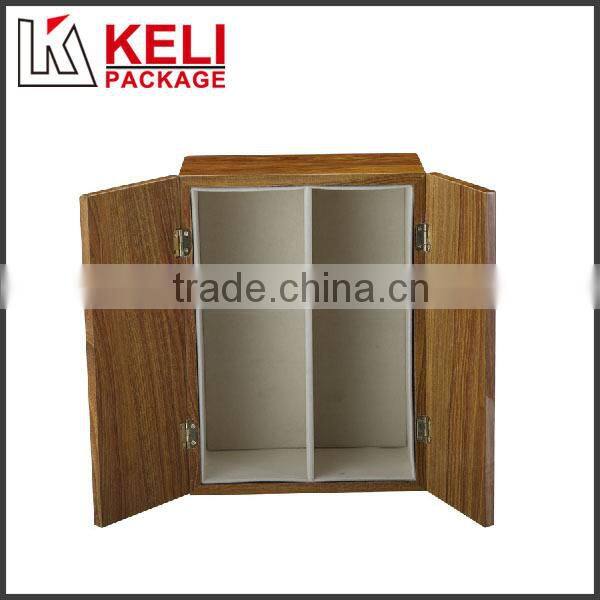 2 bottles wooden wine box