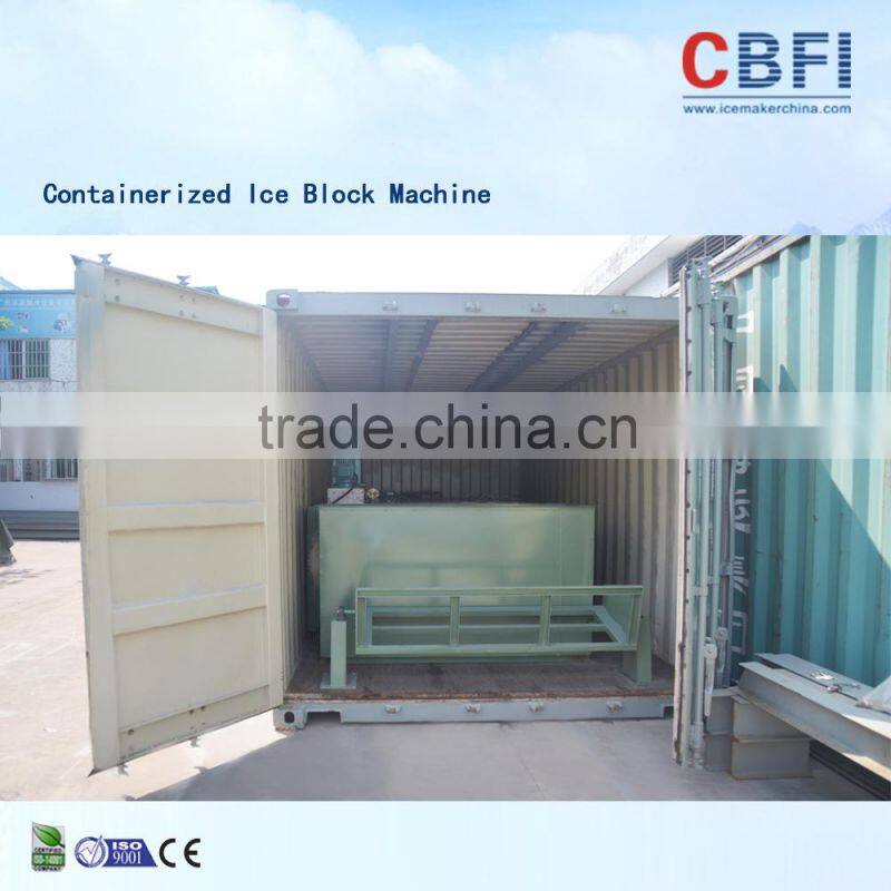 Large containerized block ice machine with new technology for Africa