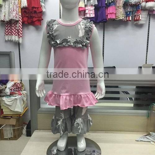wholesale children clothing Boutique outfits little baby girls ruffle mustard pie remake clothing sets