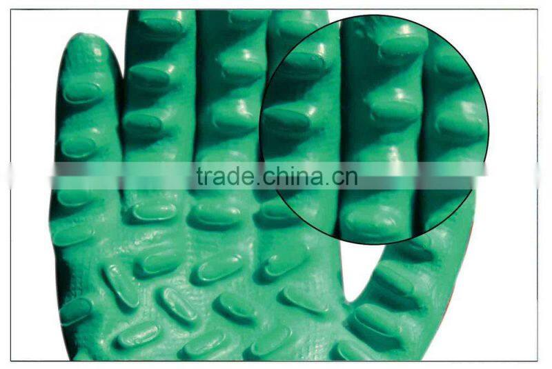 Anti-Vibration Cotton Shell with Latex Coated safety gloves at construction site