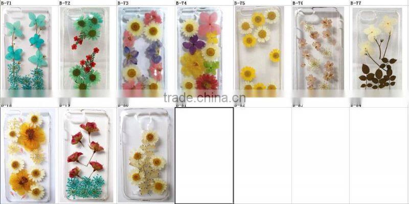 Wholesale factory price Dry pressed flower case natural fresh real flower designed phone case for smartphone