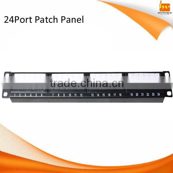 Home Network Device Rack Mount Bracket RJ45 socket 24Ports Patch Panel