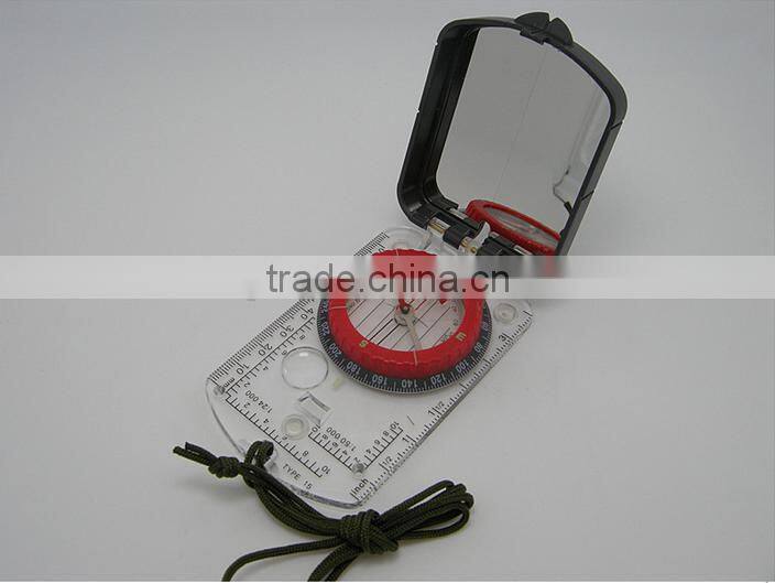 Outdoor Hiking Camping Pocket camping Map Compass with mirror