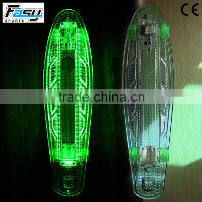 Fasy cheapest durable plastic PC skateboard