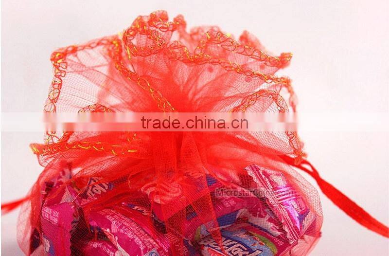 3 Sizes 100pcs Round Organza Gift Bag Small Drawstring Organza Bag Mini Wedding Favor