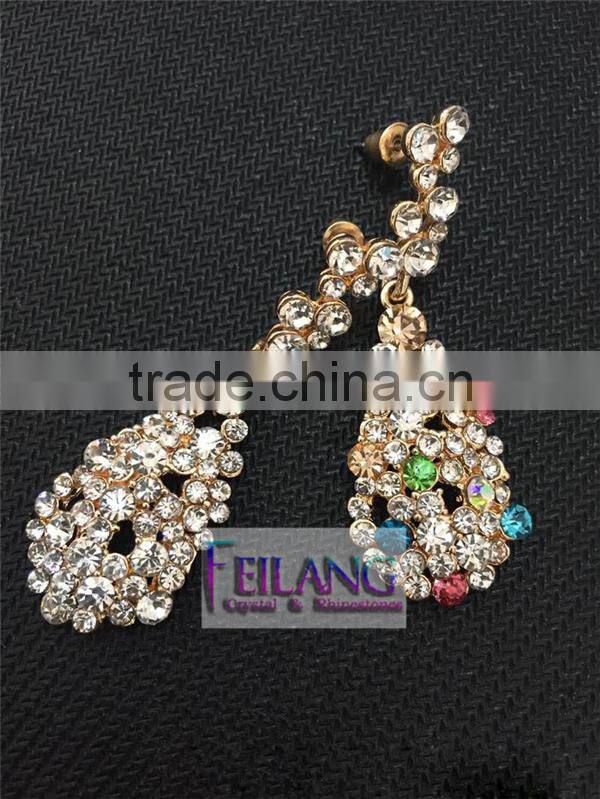 Retro Fashion Full of Diamond Earrings Drop Earrings