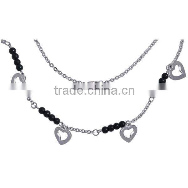 Red agate beads small charms long necklace long chain necklace 2014 factory price wholesale (LN3340)