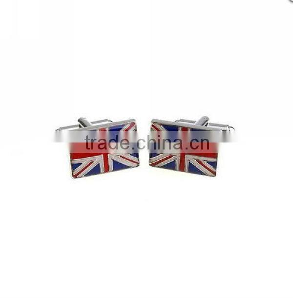 2013 articles stainless steel flag cufflinks fashion