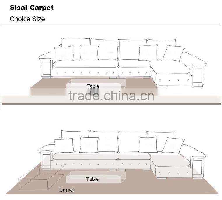 Non-slip natural sisal carpet