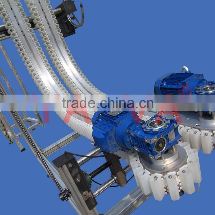 material lifting conveyor for bottle and carton lifting